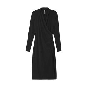 Norma Kamali Mama Black Long Sleeve Jersey Stretch Midi Maternity Dress 4X NWT